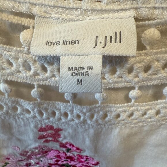 J. Jill 3/4 Sleeve Embroidered Blouse - Picture 4 of 4